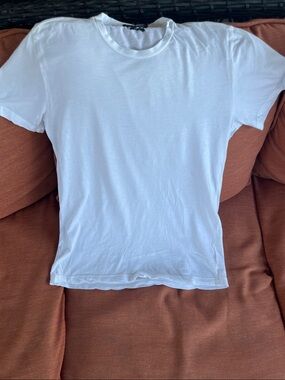 Velvet by Graham & Spencer Men’s White Crew Neck T-Shirt Small Made in USA